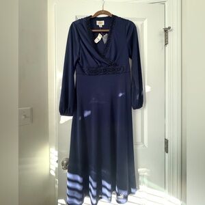 Beautiful Talbots Navy Beaded Dress